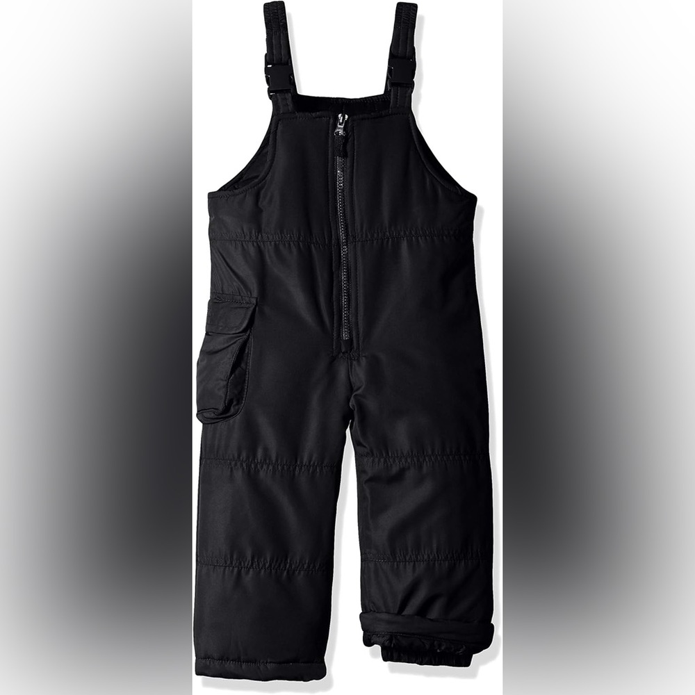 Like New London Fog Unisex Classic Heavyweight Snow Bib, Black, 2T, MSRP $55